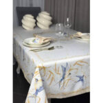 Tablecloth BLOOMIA "Golden Harvest" with Stain-Resistant Coating – 100% Cotton