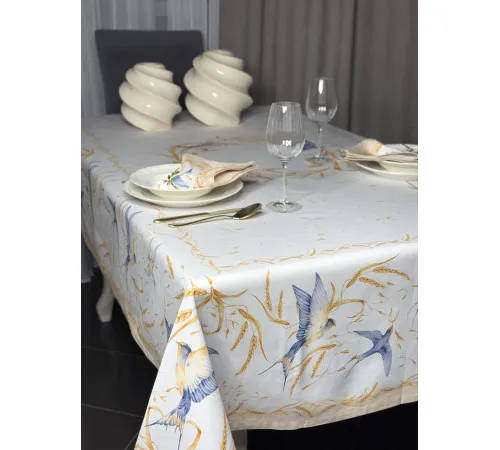 product-10-1 Tablecloth BLOOMIA "Golden Harvest" with Stain-Resistant Coating – 100% Cotton - Image 1