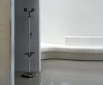 Modern Floor Lamp with Integrated Umbrella Stand – Black & Chrome Finish - Image 3